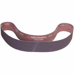 Norton - 2" Wide x 42" OAL, 180 Grit, Aluminum Oxide Abrasive Belt - Aluminum Oxide, Coated, X Weighted Cloth Backing - Eagle Tool & Supply