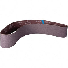 Norton - 4" Wide x 60" OAL, 80 Grit, Aluminum Oxide Abrasive Belt - Aluminum Oxide, Coated, X Weighted Cloth Backing - Eagle Tool & Supply