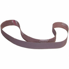 Norton - 2" Wide x 72" OAL, 220 Grit, Aluminum Oxide Abrasive Belt - Aluminum Oxide, Coated, X Weighted Cloth Backing - Eagle Tool & Supply