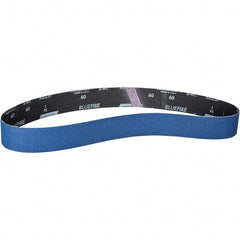 Norton - 2" Wide x 72" OAL, 180 Grit, Zirconia Alumina Abrasive Belt - Zirconia Alumina, Coated, X Weighted Cloth Backing - Eagle Tool & Supply