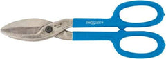 Channellock - 3" Length of Cut, Straight Pattern Tinner's Snip - 12.3" OAL, Dipped Vinyl Handle, High Carbon Steel Blade - Eagle Tool & Supply