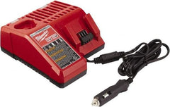 Milwaukee Tool - 12 & 18 Volt, 1 Battery Lithium-Ion Power Tool Charger - 3 hr to Charge, Vehicle Outlet Power Source - Eagle Tool & Supply