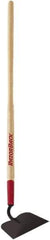 Razor-Back - 4-1/4" High x 6" Wide Square Steel Hoe - 54" Long Wood Straight Handle, No Step - Eagle Tool & Supply