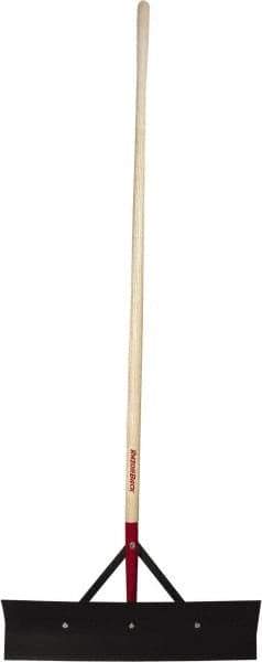 Razor-Back - Stiff Steel Straight Scraper - 24" Blade Width x 6" Blade Length, 60" Long Straight Hardwood Handle - Eagle Tool & Supply