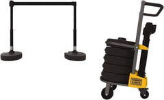 Banner Stakes - 42-1/2" High Plastic Pedestrian Barrier - 15' Long Rope - Eagle Tool & Supply