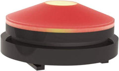 Banner Stakes - 2-1/2" High x 4" Long x 4" Wide Barricade Light - Metal, Matte Finish, Black/Red, Use with 7' Wall Mount Barriers - Eagle Tool & Supply