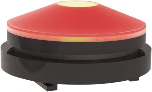 Banner Stakes - 2-1/2" High x 4" Long x 4" Wide Barricade Light - Metal, Matte Finish, Black/Red, Use with 30' Wall Mount Barriers - Eagle Tool & Supply