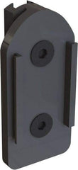 Banner Stakes - 2-7/8" High x 3/4" Long x 1" Wide Barrier Connector - Plastic, Matte Finish, Black, Use with Plus Banner Head, 7' Wall Mount Barrier - Eagle Tool & Supply