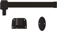 Banner Stakes - 6.61" High x 15' Long x 2" Wide Wall Mount Barrier - Plastic & Polyester, Matte Finish, Black, Used As Is - Eagle Tool & Supply