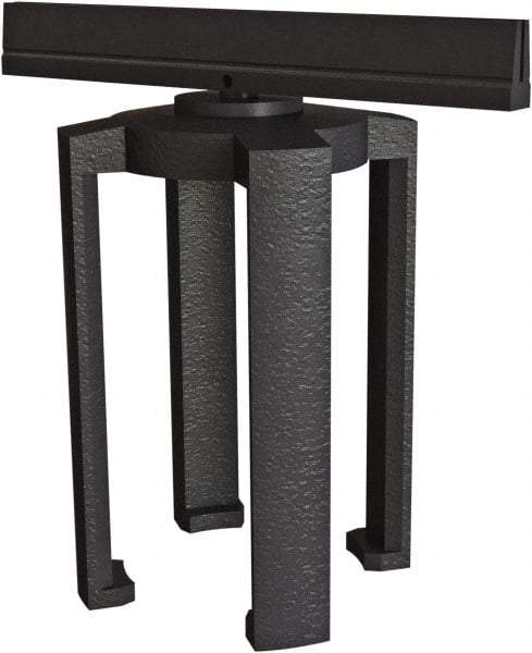 Banner Stakes - 7" High x 6" Long x 3-1/2" Wide Barrier Mounting Bracket - Matte Finish, Black, Use with Plus Banner Head - Eagle Tool & Supply