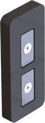 Banner Stakes - 3-1/4" High x 1/2" Long x 1-3/8" Wide Barrier Magnetic Banner Head Attachment - Matte Finish, Black, Use with Plus Banner Head - Eagle Tool & Supply