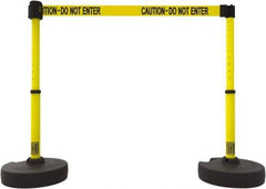 Banner Stakes - 42" High Plastic Pedestrian Barrier - 15' Long Rope - Eagle Tool & Supply