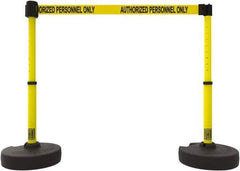 Banner Stakes - 42" High Plastic Pedestrian Barrier - 15' Long Rope - Eagle Tool & Supply