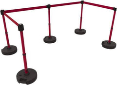Banner Stakes - 42" High Plastic Pedestrian Barrier - 15' Long Rope - Eagle Tool & Supply