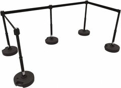 Banner Stakes - 42" High Plastic Pedestrian Barrier - 15' Long Rope - Eagle Tool & Supply