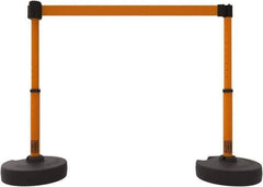 Banner Stakes - 42" High Plastic Pedestrian Barrier - 15' Long Rope - Eagle Tool & Supply