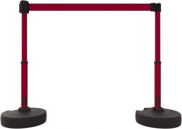 Banner Stakes - 42" High Plastic Pedestrian Barrier - 15' Long Rope - Eagle Tool & Supply