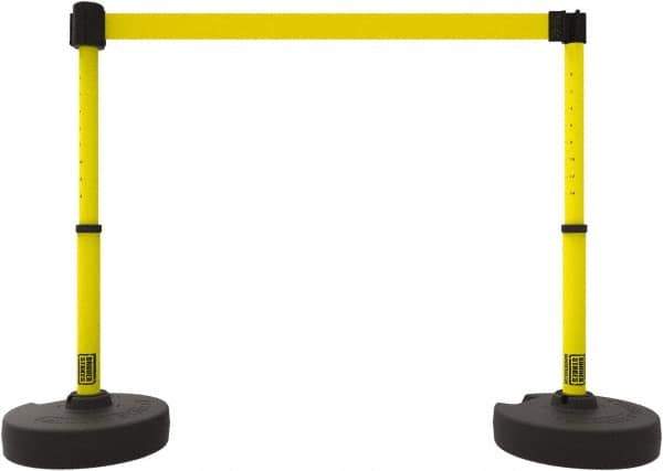 Banner Stakes - 42" High Plastic Pedestrian Barrier - 15' Long Rope - Eagle Tool & Supply