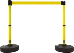 Banner Stakes - 42" High Plastic Pedestrian Barrier - 15' Long Rope - Eagle Tool & Supply
