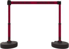 Banner Stakes - 42" High Plastic Pedestrian Barrier - 15' Long Rope - Eagle Tool & Supply