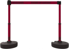 Banner Stakes - 42" High Plastic Pedestrian Barrier - 15' Long Rope - Eagle Tool & Supply