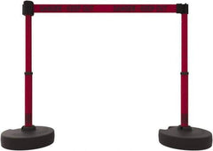 Banner Stakes - 42" High Plastic Pedestrian Barrier - 15' Long Rope - Eagle Tool & Supply