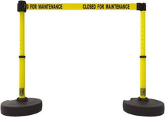 Banner Stakes - 42" High Plastic Pedestrian Barrier - 15' Long Rope - Eagle Tool & Supply