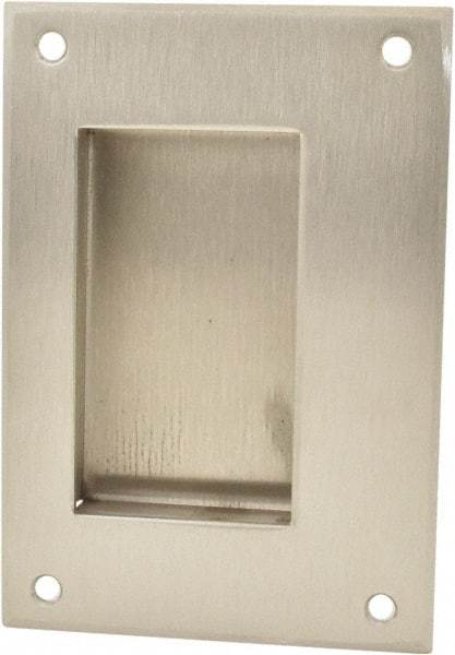Hager - 3-1/2" Overall Width x 5" Overall Height, 3/4" Recess Depth, Recessed Pull - Stainless Steel, 3-1/16" Recess Height x 1-3/4" Recess Width, 2-13/16" Center to Center - Eagle Tool & Supply