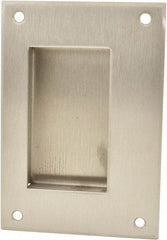 Hager - 3-1/2" Overall Width x 5" Overall Height, 3/4" Recess Depth, Recessed Pull - Stainless Steel, 3-1/16" Recess Height x 1-3/4" Recess Width, 2-13/16" Center to Center - Eagle Tool & Supply