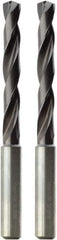 Seco - Letter P 140° Solid Carbide Jobber Drill - TiAlN Finish, Right Hand Cut, Spiral Flute, Cylindrical Shank, 118mm OAL, Standard Point - Eagle Tool & Supply