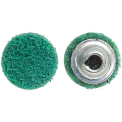 Norton - 4" Disc Diam, Aluminum Oxide Quick Change Disc - Type S Attaching System, Nonwoven, Green, Fine Grade, 15,000 RPM - Eagle Tool & Supply