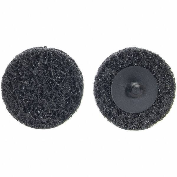 Norton - 4" Disc Diam, Aluminum Oxide Quick Change Disc - Type S Attaching System, Nonwoven, Black, Extra Coarse Grade, 15,000 RPM - Eagle Tool & Supply