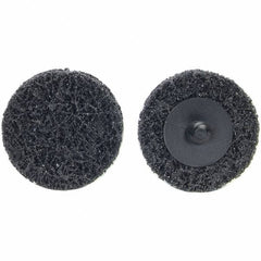 Norton - 4" Disc Diam, Aluminum Oxide Quick Change Disc - Type S Attaching System, Nonwoven, Black, Extra Coarse Grade, 15,000 RPM - Eagle Tool & Supply