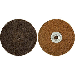 Norton - 5" Disc Diam, Aluminum Oxide Quick Change Disc - Type R Attaching System, Nonwoven, Brown, Coarse Grade, 12,000 RPM - Eagle Tool & Supply
