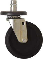 Eagle MHC - 5" Diam x 1" Wide x 7-3/4" OAH Stem Mount Swivel Caster - Rubber, 125 Lb Capacity, Plain Bearing, 1" Round Stem - Eagle Tool & Supply