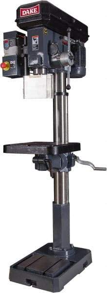 Dake - 18" Swing, Frequency Drill Press - Variable Speed, 1-1/2 hp, Single Phase - Eagle Tool & Supply