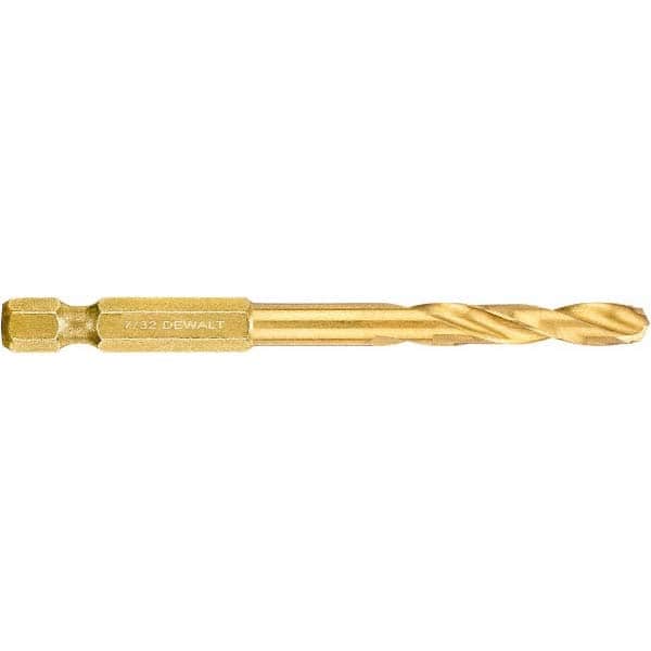 DeWALT - 7/32" High Speed Steel, 135° Point, Straight Shank Maintenance Drill Bit - Eagle Tool & Supply