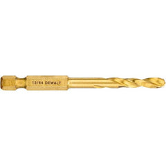 DeWALT - 13/64" High Speed Steel, 135° Point, Straight Shank Maintenance Drill Bit - Eagle Tool & Supply