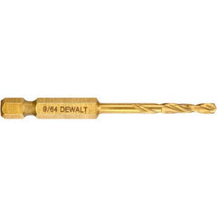 DeWALT - 9/64" High Speed Steel, 135° Point, Straight Shank Maintenance Drill Bit - Eagle Tool & Supply