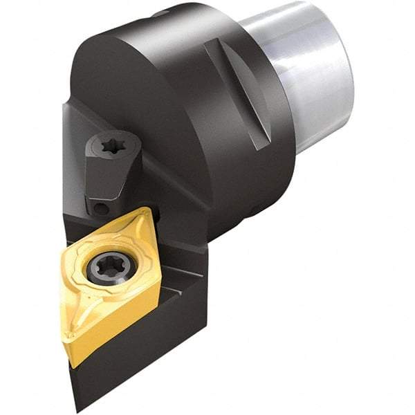 Iscar - Right Hand Cut, Size C4, Various Insert Compatiblity, External Modular Turning & Profiling Cutting Unit Head - 27mm Ctr to Cutting Edge, 50mm Head Length, Through Coolant, Series CAMFIX, Heliturn LD, JetHPLine - Eagle Tool & Supply