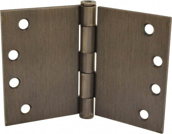 Hager - 6" Wide x 4" High Square Corner Residential Hinge - Square Edge, Steel, Oil Rubbed Bronze Finish - Eagle Tool & Supply