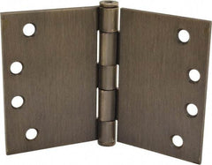Hager - 6" Wide x 4" High Square Corner Residential Hinge - Square Edge, Steel, Oil Rubbed Bronze Finish - Eagle Tool & Supply