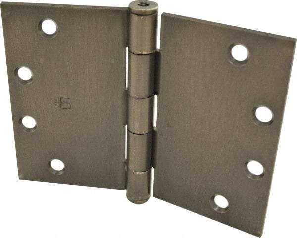 Hager - 6" Wide x 4-1/2" High Square Corner Residential Hinge - Square Edge, Steel, Oil Rubbed Bronze Finish - Eagle Tool & Supply