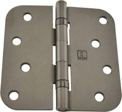 Hager - 4" Wide x 4" High 5/8 Radius Residential Hinge - Round Edge, Steel, Bronze Finish - Eagle Tool & Supply