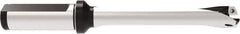 Allied Machine and Engineering - Series 16, 16 to 16.99mm Diam, 3/4" Diam Straight Shank with Flange, Straight Flute Spade Drill - 3-23/64" Max Depth, 6-11/16" OAL, Standard Length, Through Coolant - Eagle Tool & Supply