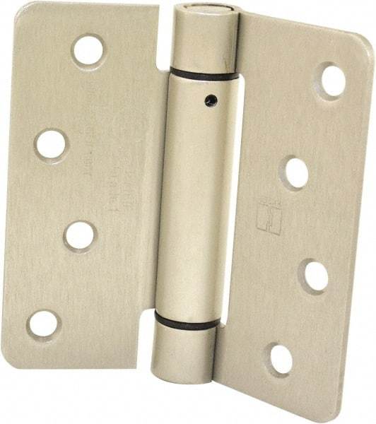 Hager - 4" Wide x 4" High Special Residential Residential Hinge - Round Edge, Steel, Satin Nickel Finish - Eagle Tool & Supply