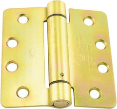 Hager - 4" Wide x 4" High Standard Weight Ball Bearing Residential Hinge - Round Edge, Steel, Zinc Finish - Eagle Tool & Supply