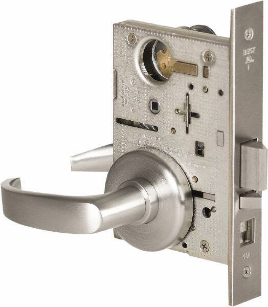 Stanley - Office Lever Lockset for 1-3/8 to 1-3/4" Thick Doors - 2-3/8 to 2-3/4" Back Set, Brass, Satin Chrome Finish - Eagle Tool & Supply