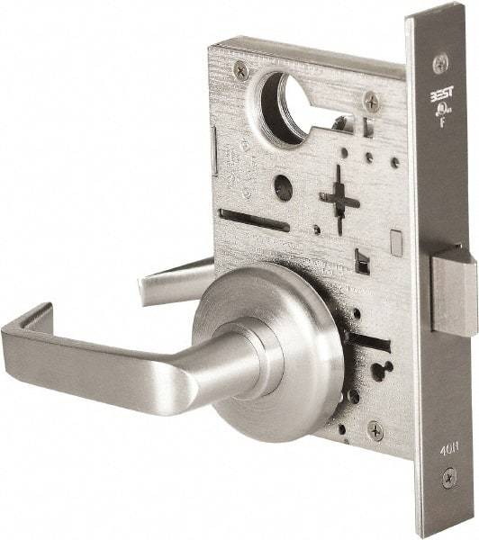 Stanley - Passage Lever Lockset for 1-3/8 to 1-3/4" Thick Doors - 2-3/8 to 2-3/4" Back Set, Brass, Satin Chrome Finish - Eagle Tool & Supply