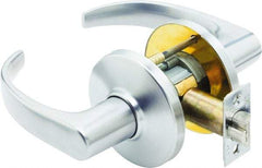 Stanley - Grade 1 Passage Lever Lockset - 2-3/4" Back Set, Zinc, Satin Chrome Finish - Eagle Tool & Supply